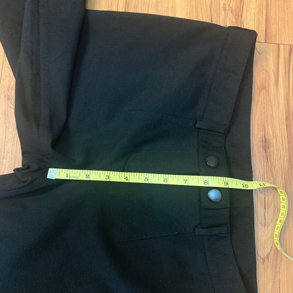 INC Black Straight Leg Pants w/ Snap Ankle Detail - Picture 8 of 9